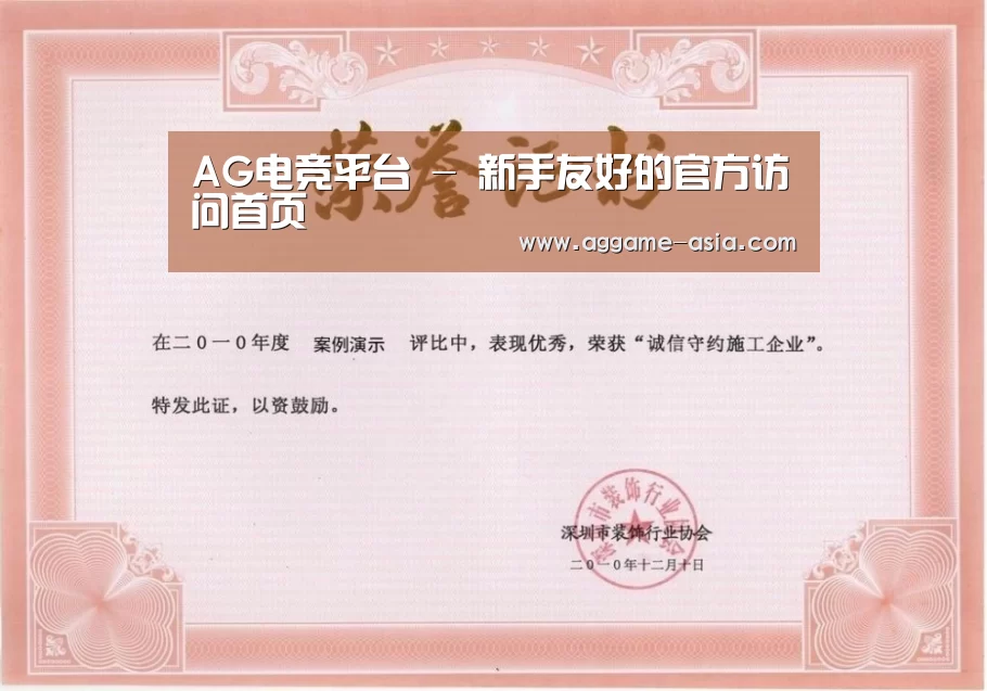 AG视讯荣誉证书一(图1)